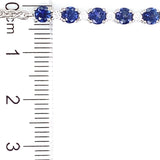 Pulsera de cuarzo de tanzanita con circones en plata 925 12TAC-2.1CTS. 11CZ-0.65CTS.