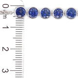 Pulsera de cuarzo de tanzanita en plata 925 13TAC-5.1CTS.