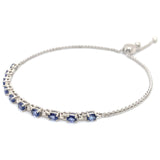 Pulsera de cuarzo de tanzanita en plata 925 10TAC-1.6CTS.