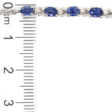 Pulsera de cuarzo de tanzanita en plata 925 10TAC-1.6CTS.