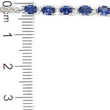 Pulsera de cuarzo de tanzanita en plata 925 12TAC-2.3CTS.