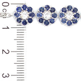 Pulsera de cuarzo de tanzanita con circones en plata 925 56TAC-2.5CTS. 7CZ-1.30CTS.
