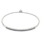 Pulsera de cuarzo de tanzanita en plata 925 24TAC-0.4CTS.