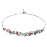 Pulsera de cuarzo multicolor  en plata 925 56NSSA-2.5CTS.