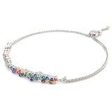 Pulsera de cuarzo multicolor  en plata 925 56NSSA-2.5CTS.