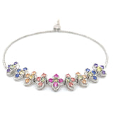 Pulsera de cuarzo multicolor  en plata 925 37NSSA-3.2CTS.