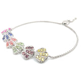Pulsera de cuarzo multicolor  en plata 925 54NSSA-3.30CTS.