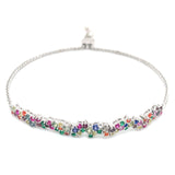 Pulsera de cuarzo multicolor  en plata 925 NSSA-2.5CTS.