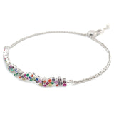 Pulsera de cuarzo multicolor  en plata 925 NSSA-2.5CTS.
