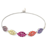 Pulsera de cuarzo multicolor en plata 925 60NSSA-3.70CTS.