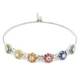 Pulsera de cuarzo multicolor en plata 925 54NSSA-2.90CTS.