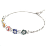 Pulsera de cuarzo multicolor en plata 925 54NSSA-2.90CTS.
