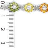 Pulsera de cuarzo multicolor en plata 925 54NSSA-2.90CTS.