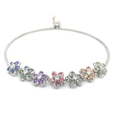 Pulsera de cuarzo multicolor  en plata 925 42NSSA-3.2CTS.