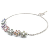 Pulsera de cuarzo multicolor  en plata 925 42NSSA-3.2CTS.