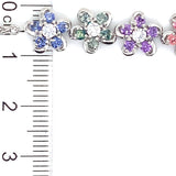 Pulsera de cuarzo multicolor  en plata 925 42NSSA-3.2CTS.