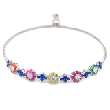 Pulsera de cuarzo multicolor en plata 925 69NSSA-2.9CTS.