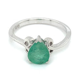 Anillo con esmeralda en plata 925