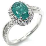 Anillo con esmeralda en plata 925
