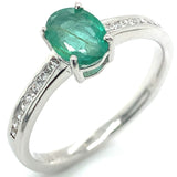 Anillo con esmeralda en plata 925