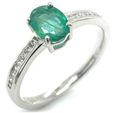Anillo con esmeralda en plata 925