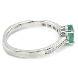 Anillo con esmeralda en plata 925