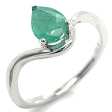 Anillo con esmeralda en plata 925
