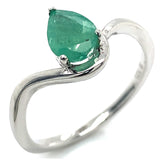 Anillo con esmeralda en plata 925