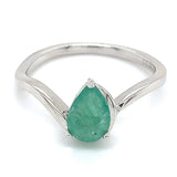 Anillo con esmeralda en plata 925
