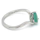 Anillo con esmeralda en plata 925
