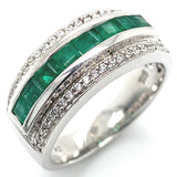 Anillo con esmeralda en plata 925