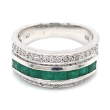 Anillo con esmeralda en plata 925
