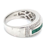 Anillo con esmeralda en plata 925