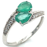 Anillo con esmeralda en plata 925