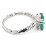 Anillo con esmeralda en plata 925