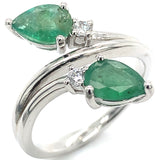 Anillo con esmeralda en plata 925