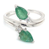 Anillo con esmeralda en plata 925