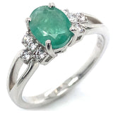 Anillo con esmeralda en plata 925