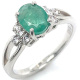 Anillo con esmeralda en plata 925