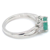 Anillo con esmeralda en plata 925