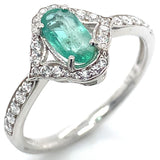 Anillo con esmeralda en plata 925