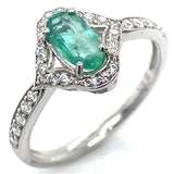 Anillo con esmeralda en plata 925