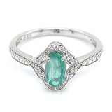 Anillo con esmeralda en plata 925