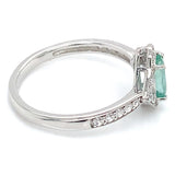 Anillo con esmeralda en plata 925