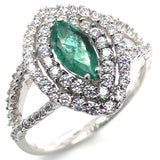 Anillo con esmeralda en plata 925