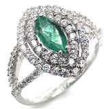 Anillo con esmeralda en plata 925