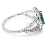 Anillo con esmeralda en plata 925