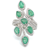 Anillo con esmeralda en plata 925