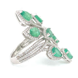 Anillo con esmeralda en plata 925