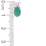 Aretes con esmeralda en plata 925